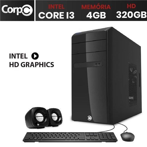 Computador Corpc Intel Core I3 4Gb Ddr3, Hd 320Gb