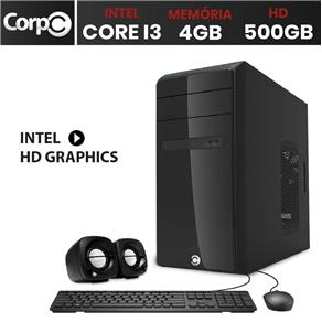 Computador CorPC Intel Core I3 4GB DDR3, HD 500G