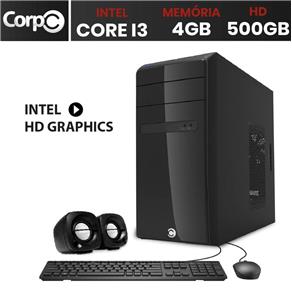 Computador CorPC Intel Core I3 4GB DDR3, HD 500GB