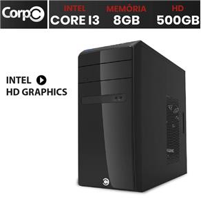 Computador CorPC Intel Core I3 8GB DDR3, HD 500GB