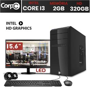 Computador Corpc Intel Core I3 2Gb Hd 320Gb Monitor 15.6 Led