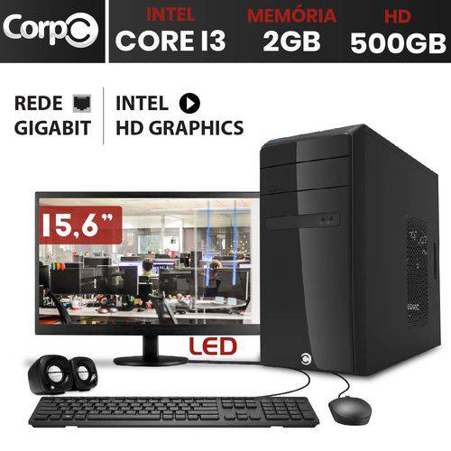 Computador Corpc Intel Core I3 2gb HD 500gb Monitor 15.6 Led