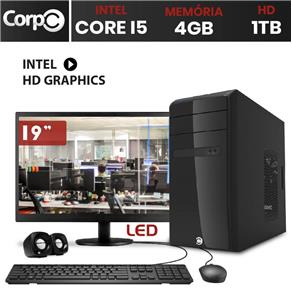 Computador Corpc Intel Core I5 4Gb Ddr3, Hd 1Tb Monitor 19"