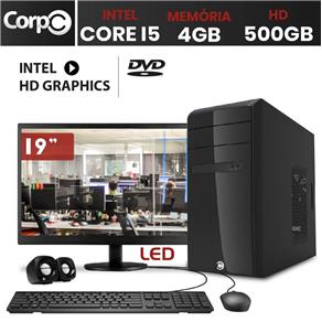 Computador CorPC Intel Core I5 4GB DDR3, HD 500GB Dvd Monitor 19"