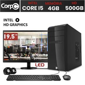 Computador Corpc Intel Core I5 4Gb Ddr3, Hd 500Gb e Monitor Led 19.5