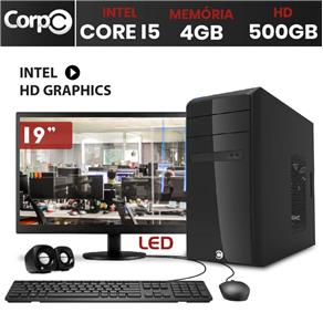 Computador CorPC Intel Core I5 4GB DDR3, HD 500GB Monitor 19"