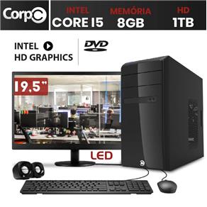 Computador Corpc Intel Core I5 8Gb Ddr3, Hd 1Tb, Dvd e Monitor Led 19.5