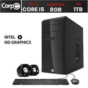 Computador Desktop CorpC Line Intel Core I5 8GB HD 1TB HDMI Full HD Áudio 5.1 Canais