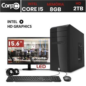 Computador Corpc Intel Core I5 8Gb Ddr3, Hd 2Tb e Monitor Led 15.6