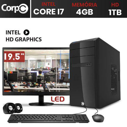 Tudo sobre 'Computador CorPC Intel Core I7 4GB DDR3 HD 1TB Monitor LED 19.5'