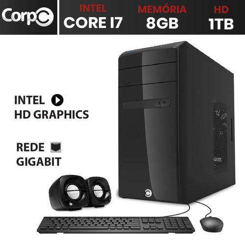 Tudo sobre 'Computador CorPC Intel Core I7 8GB DDR3 HD 1TB'
