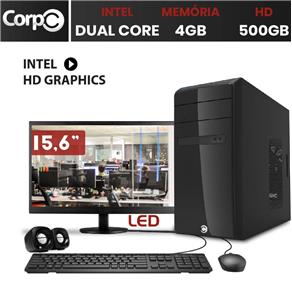 Computador Corpc Intel Dual Core 2.41 com Monitor Led 15.6 4Gb Hd 500Gb