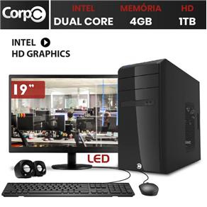 Computador Corpc Intel Dual Core 4Gb 1Tb Monitor 19"