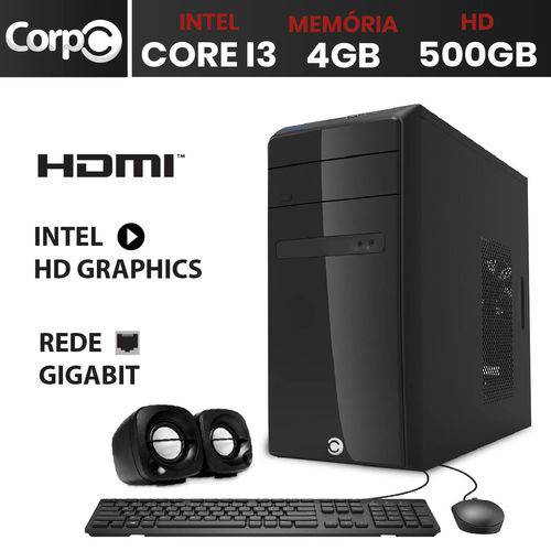 Computador Corpc Line Intel Core I3 4GB HD 500GB com Mouse Teclado e Caixa de Som