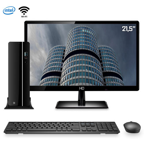 Computador Desktop com Monitor 21.5 Full HD Corpc Slimpc Intel Core I3 8gb HD 500gb Hdmi Wifi Mouse e Teclado Sem Fio