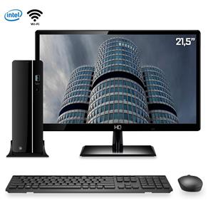 Computador Desktop com Monitor 21.5 Full HD CorPC SlimPC Intel Core I5 4GB HD 500GB HDMI Wifi Mouse e Teclado Sem Fio