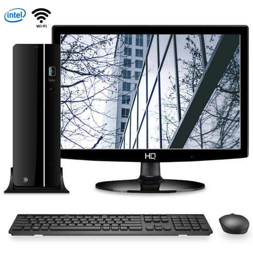 Computador Desktop com Monitor Corpc Slimpc Intel Core I5 4gb Ssd 60gb HD 3tb Hdmi Wifi Mouse e Teclado Sem Fio