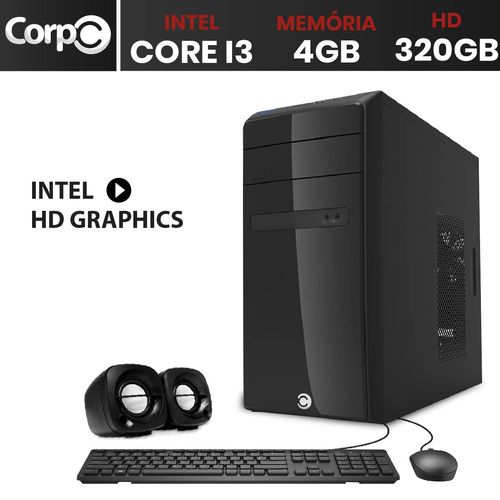 Computador Desktop Corpc Intel Core I3 4GB HD 320GB HDMI Full HD