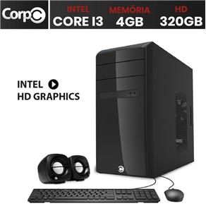 Computador Desktop CorpC Intel Core I3 4GB HD 320GB Saída HDMI Full HD