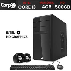 Computador Desktop CorpC Intel Core I3 4GB HD 500GB HDMI Full HD