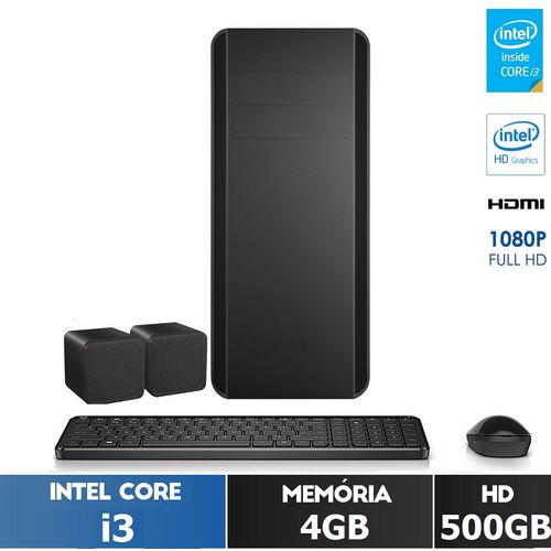 Computador Desktop CorpC Intel Core I3 4gb HD 500gb HDMI Full HD