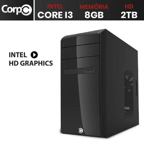Tudo sobre 'Computador Desktop CorpC Intel Core I3 8GB HD 2TB HDMI Full HD'