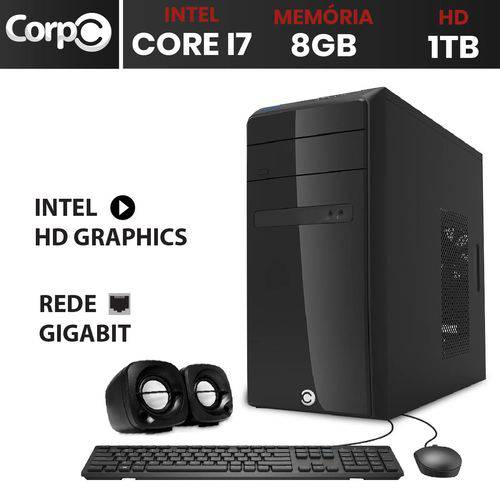 Tudo sobre 'Computador Desktop CorPC Intel Core I7 3.8Ghz 8GB HD 1TB'