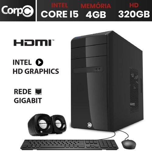 Computador Desktop CorpC Line Intel Core I5 3.3Ghz 4GB HD 320GB HDMI Full HD