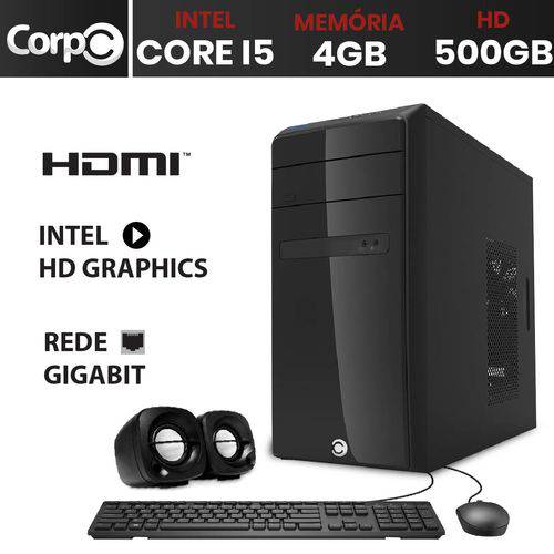 Computador Desktop CorpC Line Intel Core I5 3.3Ghz 4GB HD 500GB Saída HDMI Full