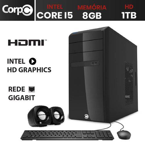 Computador Desktop Corpc Line Intel Core I5 3.3Ghz 8GB HD 1TB HDMI Full HD