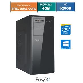 Computador Desktop Easypc Intel Dual Core 2.41 4Gb Hd 320Gb Windows 10