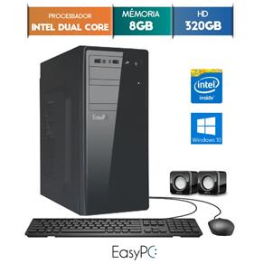 Computador Desktop Easypc Intel Dual Core 2.41 8Gb Hd 320Gb Windows 10