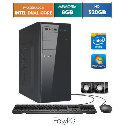 Computador Desktop Easypc Intel Dual Core 2.41 8gb Hd 320gb Windows