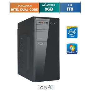Computador Desktop Easypc Intel Dual Core 2.41 8Gb Hd 1Tb Windows 7