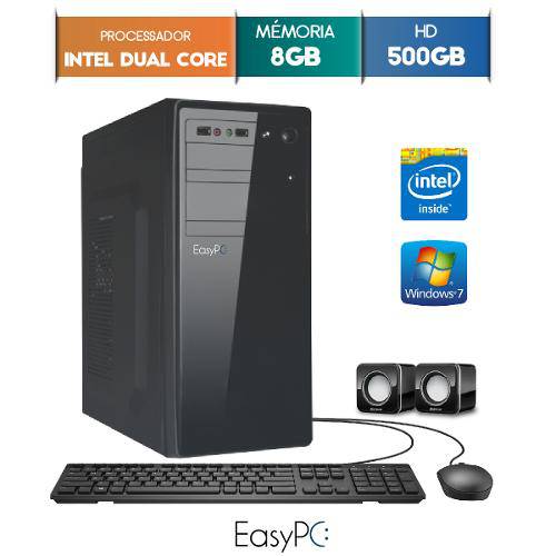 Computador Desktop Easypc Intel Dual Core 2.41 8gb Hd 500gb Windows