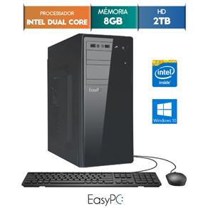 Computador Desktop Easypc Intel Dual Core 2.41 8Gb Hd 2Tb Windows 10