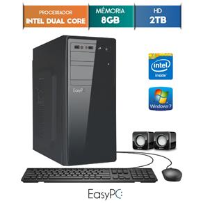 Computador Desktop Easypc Intel Dual Core 2.41 8Gb Hd 2Tb Windows 7