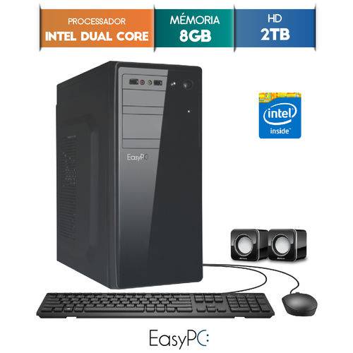 Computador Desktop EasyPC Intel Dual Core 2.41 8GB HD 2TB