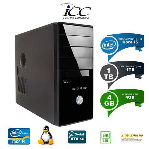 Computador Desktop Icc Intel Core I5 4gb Hd 1tb