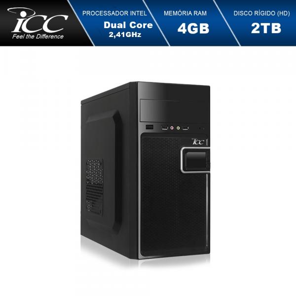 Computador Desktop ICC IV1843S Intel Dual Core 2.41ghz 4GB HD 2TB USB 3.0 HDMI FULL HD