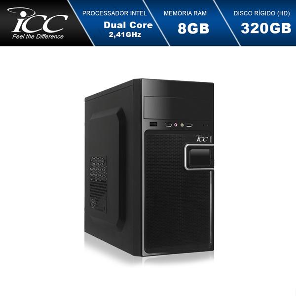 Computador Desktop ICC IV1880S3 Intel Dual Core 2.41ghz 8GB HD 320GB USB 3.0 HDMI FULL HD