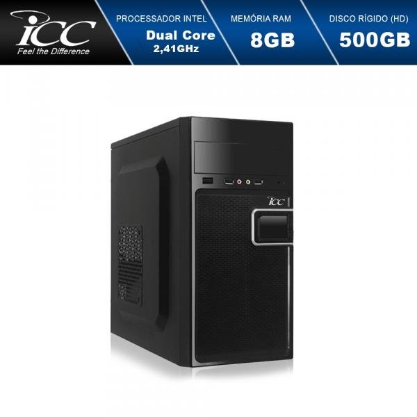 Computador Desktop ICC IV1881S Intel Dual Core 2.41ghz 8GB HD 500GB USB 3.0 HDMI FULL HD