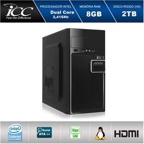Computador Desktop ICC IV1883S Intel Dual Core 2.41ghz 8GB HD 2TB USB 3.0 HDMI FULL HD
