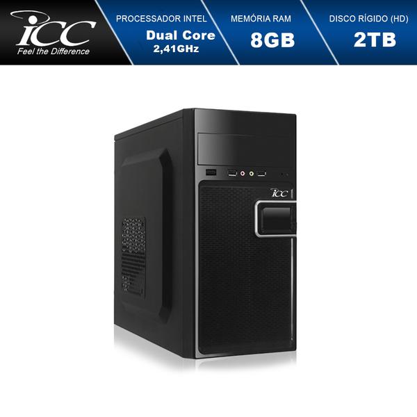 Computador Desktop ICC IV1883S Intel Dual Core 2.41ghz 8GB HD 2TB USB 3.0 HDMI FULL HD