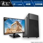 Computador Desktop Icc Iv2340s3m18 Intel Core I3 3.20 Ghz 4gb Hd 320gb Hdmi Full Hd Monitor Led 18,5"