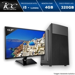 Computador Desktop ICC IV2540S3M19 Intel Core I5 3.20 ghz 4gb HD 320GB HDMI FULL HD Monitor LED 19,5"