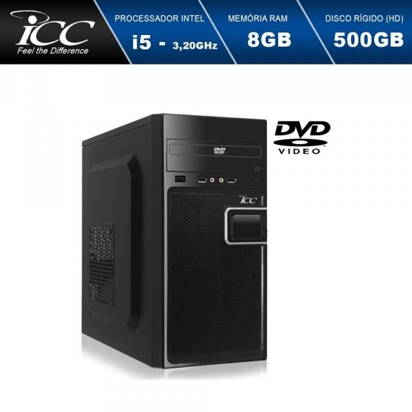 Computador Desktop Icc IV2581D Intel Core I5 3.2 Ghz 8gb HD 500gb com DVDRW