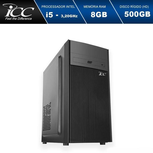 Computador Desktop Icc IV2581D Intel Core I5 3.2 Ghz 8gb HD 500gb com DVDRW