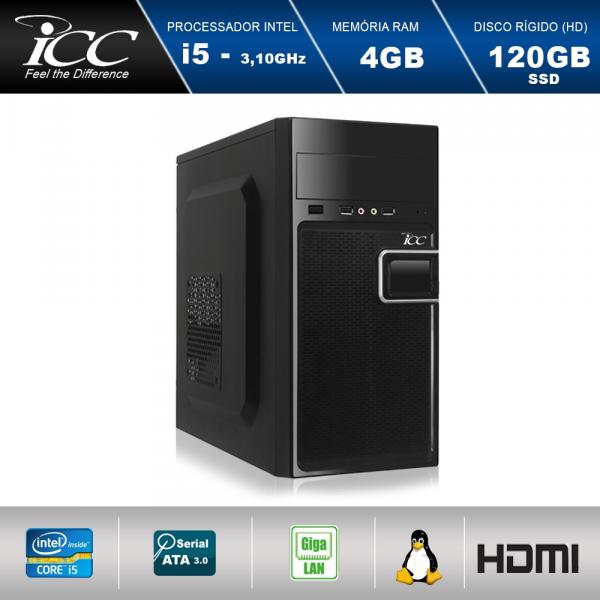 Computador Desktop ICC Vision IV2546S Intel Core I5 3,2 GHZ 4GB HD 120GB SSD HDMI FULL HD
