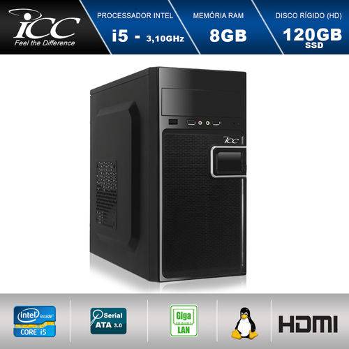 Computador Desktop Icc Vision Iv2586s Intel Core I5 3,2ghz 8gb HD 120gb Ssd Hdmi Full HD